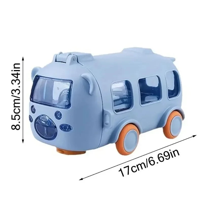 Cartoon Toy Bus Water Bottle with Straw | Fun & Educational Toy for Curious, Creative, Confident Kids