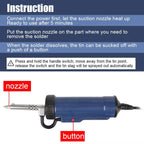 Desoldering Machine Tin Sucker Automatic Electric Solder With 3 Suction Nozzle | Cleverly Designed for Everyday Use — You'll Wonder How You Managed Without It