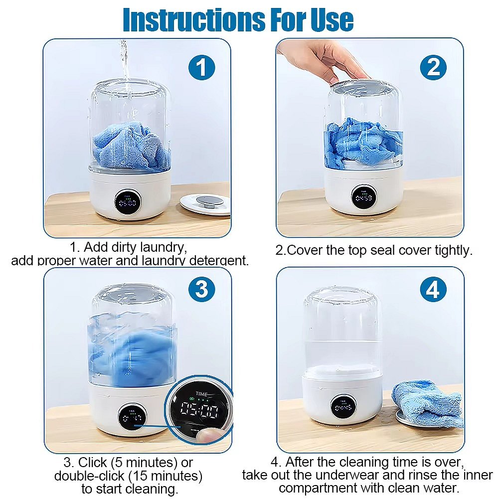 Mini Rechargeable Washing Machine | The Tech Upgrade You Didn't Know You Needed — Until You Try It