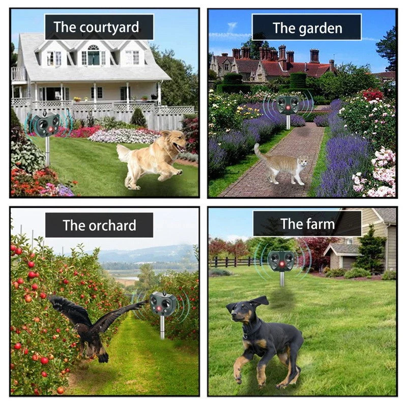 Solar Ultrasonic Animal Repeller | Make Your Garden Beautiful, Functional & the Envy of the Neighbourhood
