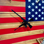 Handmade American Flag Clock | Handmade Patriotic Flag Bullet Clock | Effortlessly Functional Home Essential for Clean, Organised Living