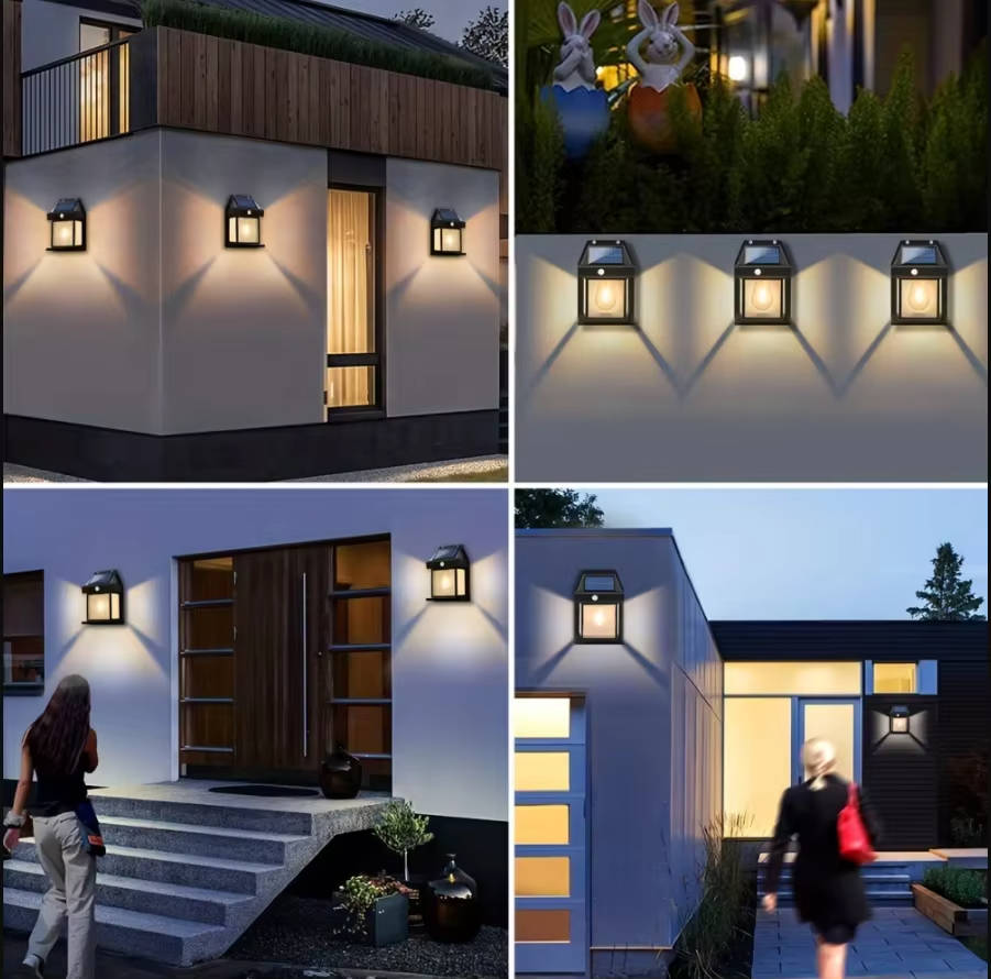 2 Set Solar Wall Lamp Outdoor | Hardy, Weather-Resistant & Beautifully Designed for Your Outdoor Space