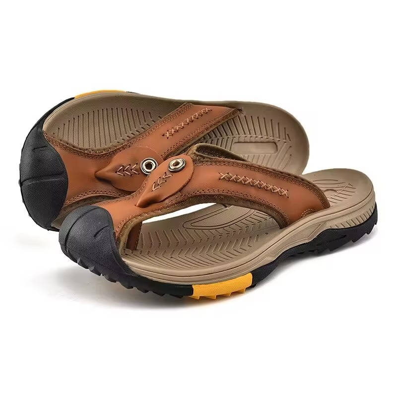 Men's Water Resistant Lightweight Toe Flip Flops | Quick-Dry Beach & Pool Sandals