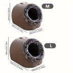 Winter Cat Bed | Warm Self-Warming Donut Pet Bed for Cats & Small Dogs