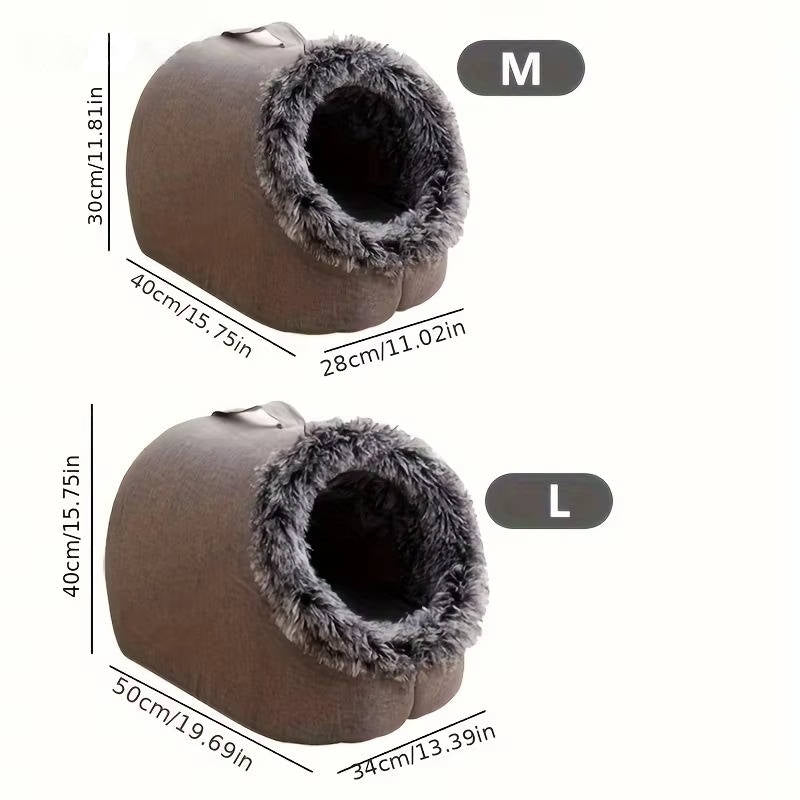 Winter Cat Bed | Warm Self-Warming Donut Pet Bed for Cats & Small Dogs