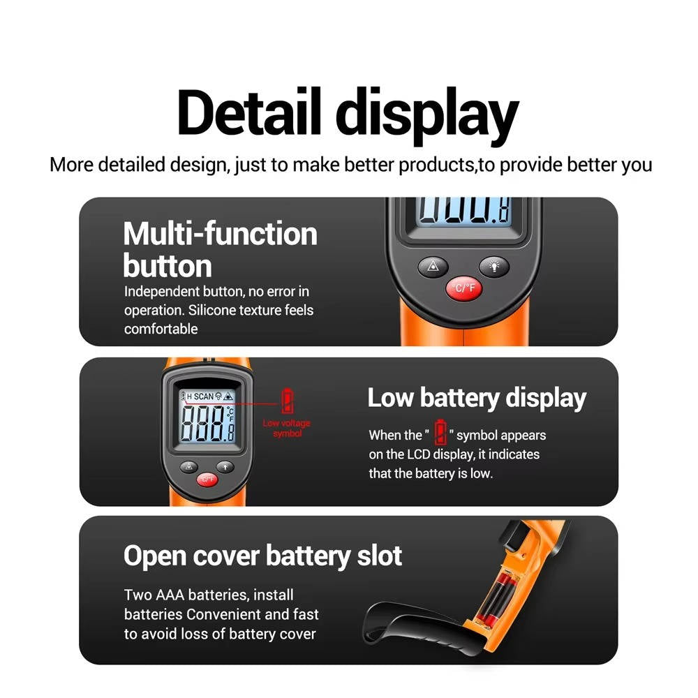 Infrared Laser Thermometer All In One | Intelligent Design Meets Reliable, Long-Lasting Everyday Performance