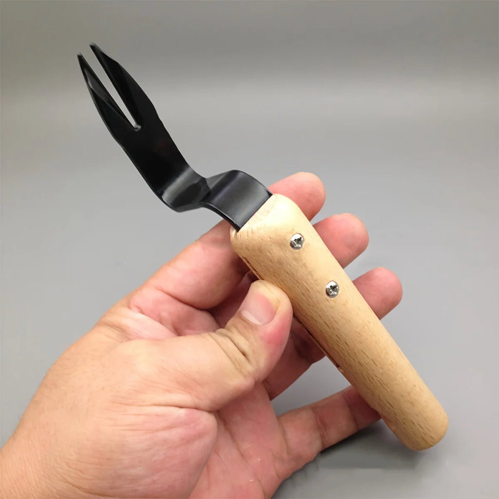 Stainless Steel Weed Puller Tool with Wooden Handle | Easy-Care Garden Essential That Transforms Any Outdoor Space