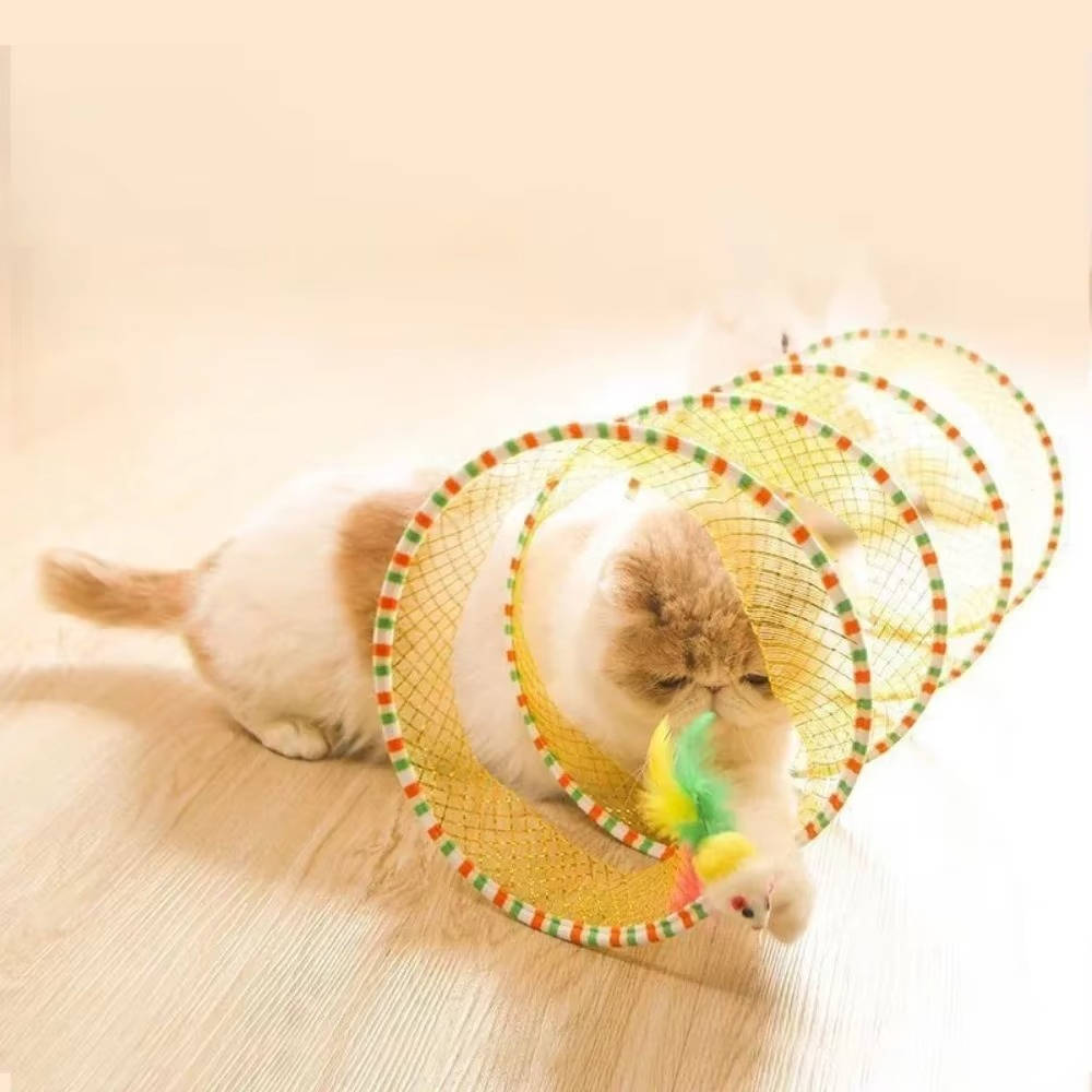Cat Hunting Toy Set | Interactive Feather Wand & Plush Prey Toy for Indoor Cats