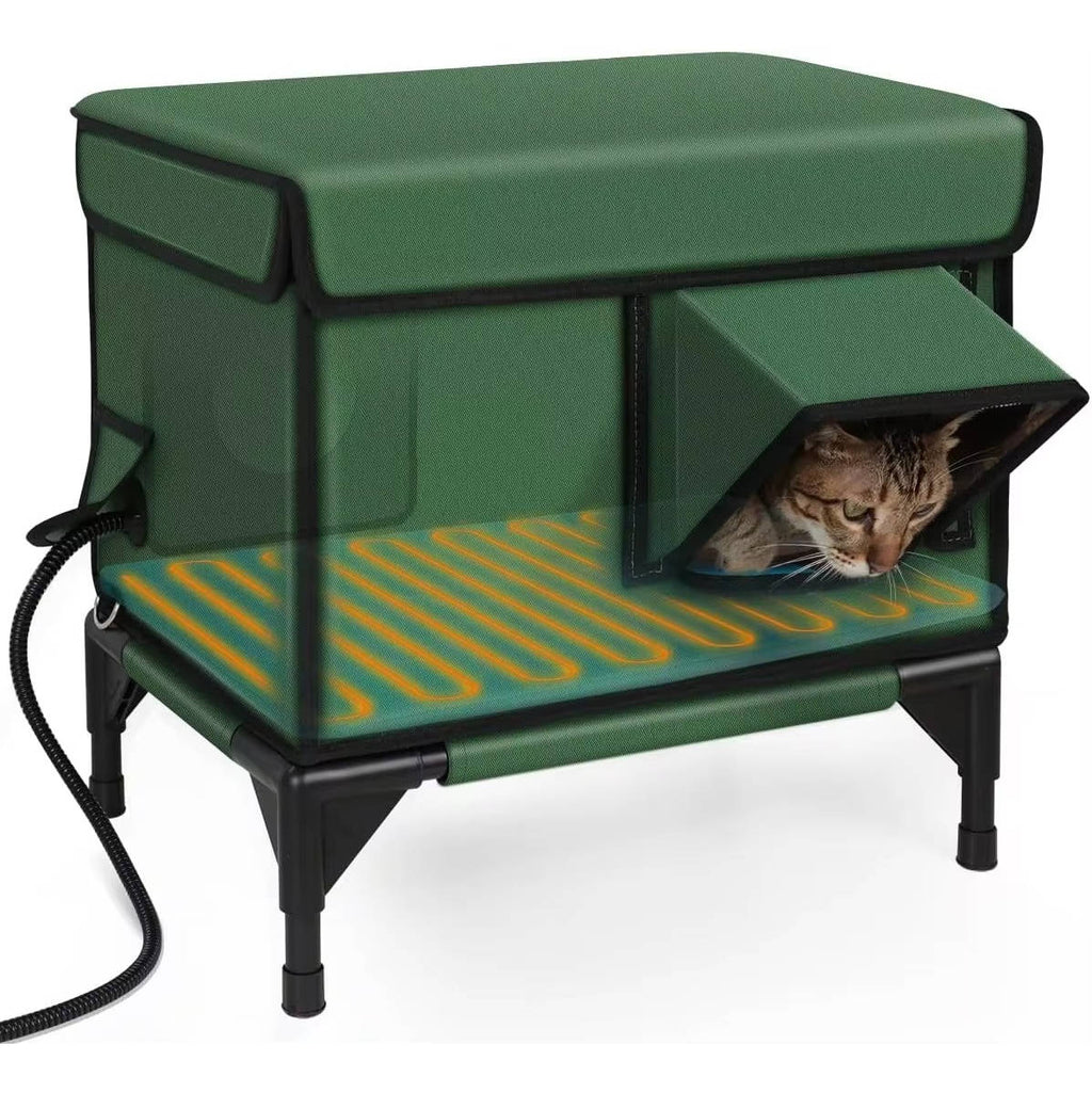 Heated Outdoor Cat House for Winter | Waterproof Insulated Shelter for Outdoor Cats