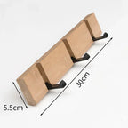 Wooden Wall-Mounted Coat Rack with Hidden Coat Hook | Wardrobe Staple with a Luxurious Feel & Contemporary Silhouette