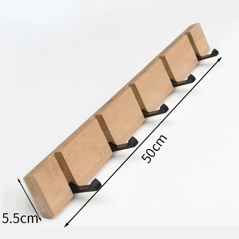 Wooden Wall-Mounted Coat Rack with Hidden Coat Hook | Wardrobe Staple with a Luxurious Feel & Contemporary Silhouette