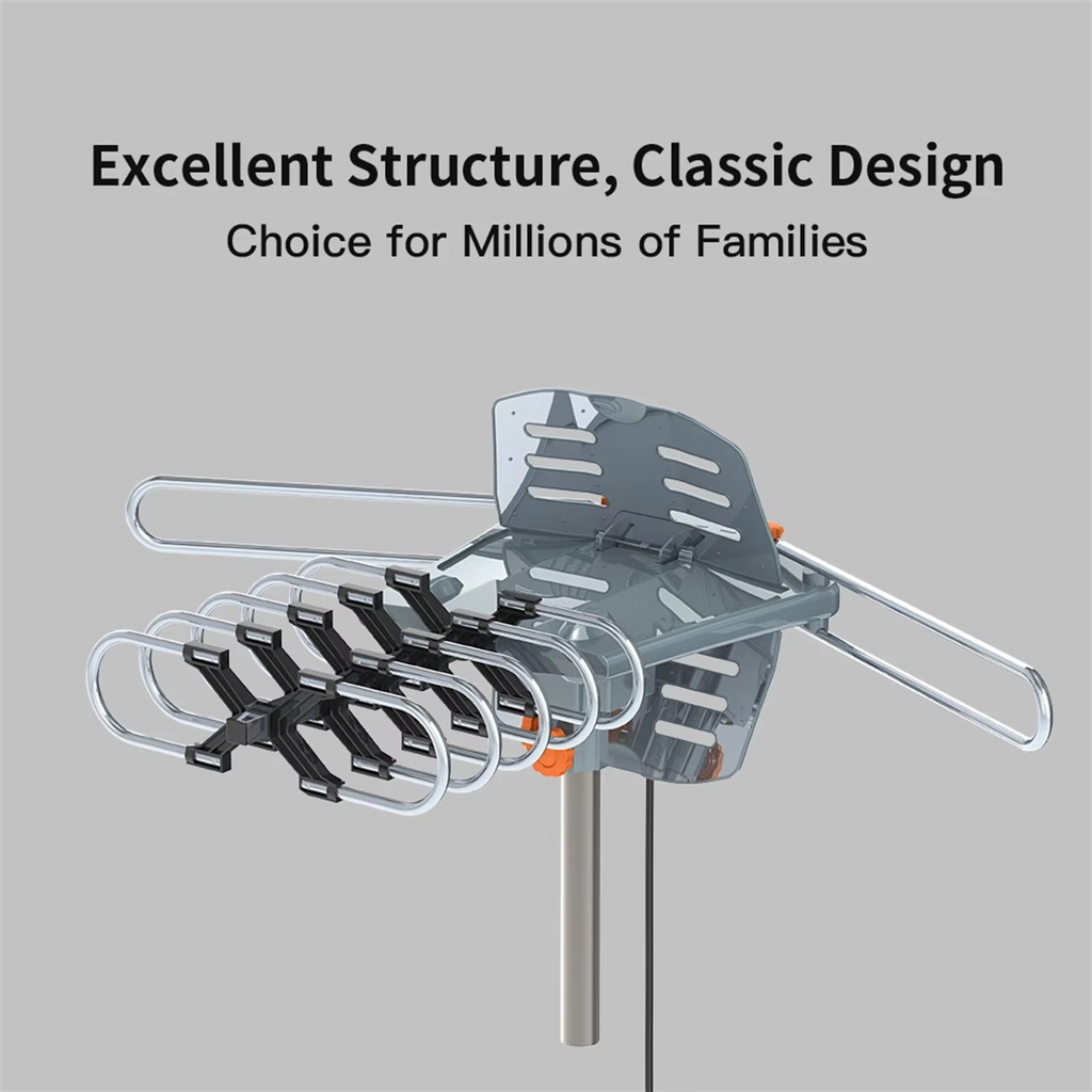 Long Range Digital HD TV Antenna With Full 360 Directional Motor And Mounting Pole | Outstanding Quality & Great Value — A Genuine Everyday Essential