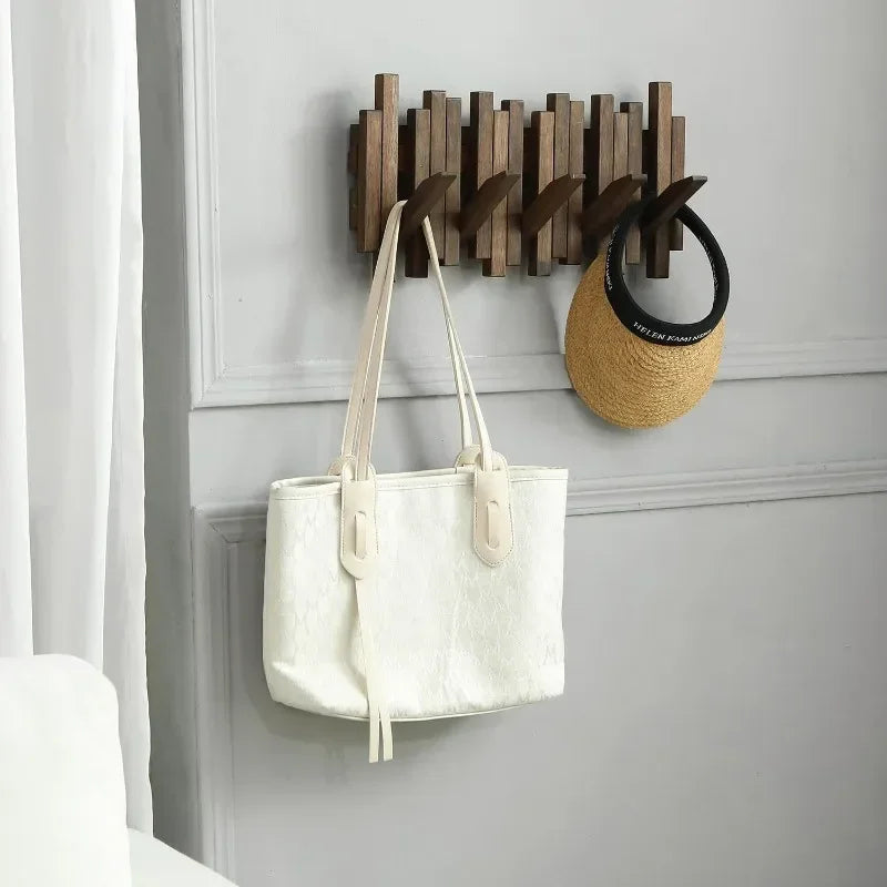 Natural Wood Coat Hook Rack Wall-Mounted Flip Down Coat Holder | On-Trend, Comfortable Design Built for All-Day Wear & Confident Style