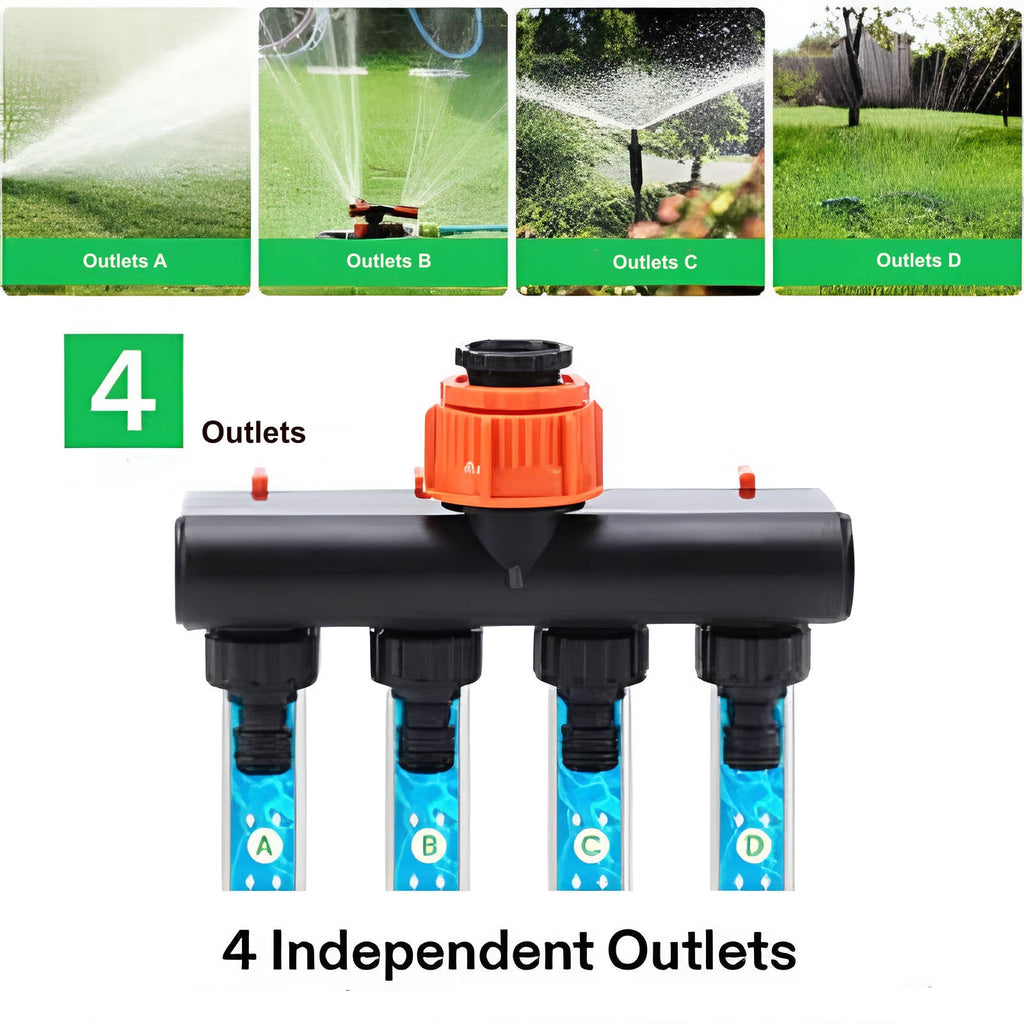 Garden Hose Splitter 4 Way | Hardy, Weather-Resistant & Beautifully Designed for Your Outdoor Space
