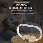 Alarm Clock with Wireless Charging Pad & Night Light | Bedside Digital Clock with Qi Phone Charger