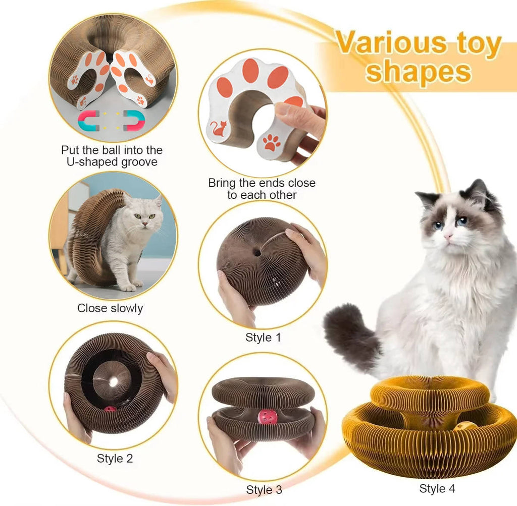 Cat Scratcher with Ball Track | Premium Pet Care — Safe, Durable & Trusted by Pet Owners Everywhere