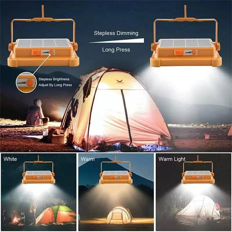 Solar Portable Camping Lantern | Foldable Waterproof LED Camp Light for Outdoor Use