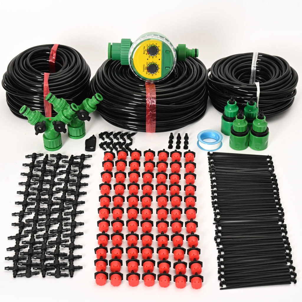 Drip Irrigation System With Automatic Timer | Easy-Care Garden Essential That Transforms Any Outdoor Space