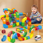 Magnetic Train Track Toy Set | Wooden Magnet Train Building Set for Kids — 51 or 81 Pieces