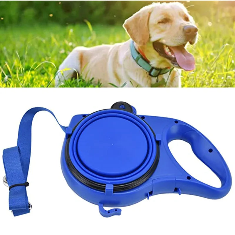 4-in-1 Multifunctional Dog Leash with Water Bottle & Bowl | Trusted by Pet Owners — Safe, Easy to Use & Built to Last