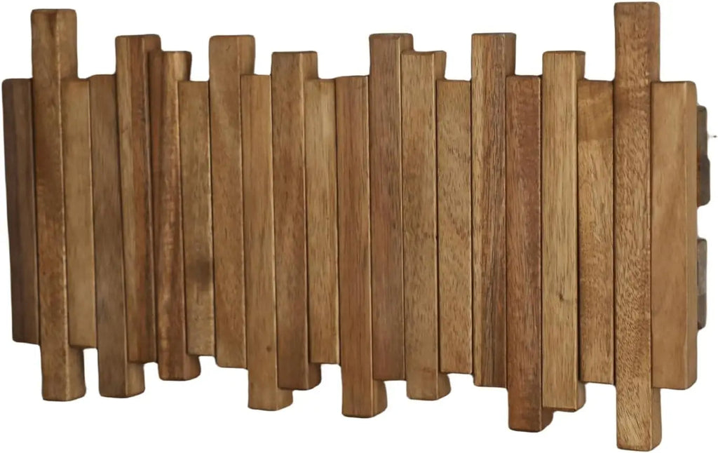 Natural Wood Coat Hook Rack Wall-Mounted Flip Down Coat Holder | On-Trend, Comfortable Design Built for All-Day Wear & Confident Style