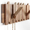 Rustic Wall-Mounted Coat Rack with 8 Flip Hooks | Flattering Fit for Every Body Shape — Modern, Wearable, Polished Style