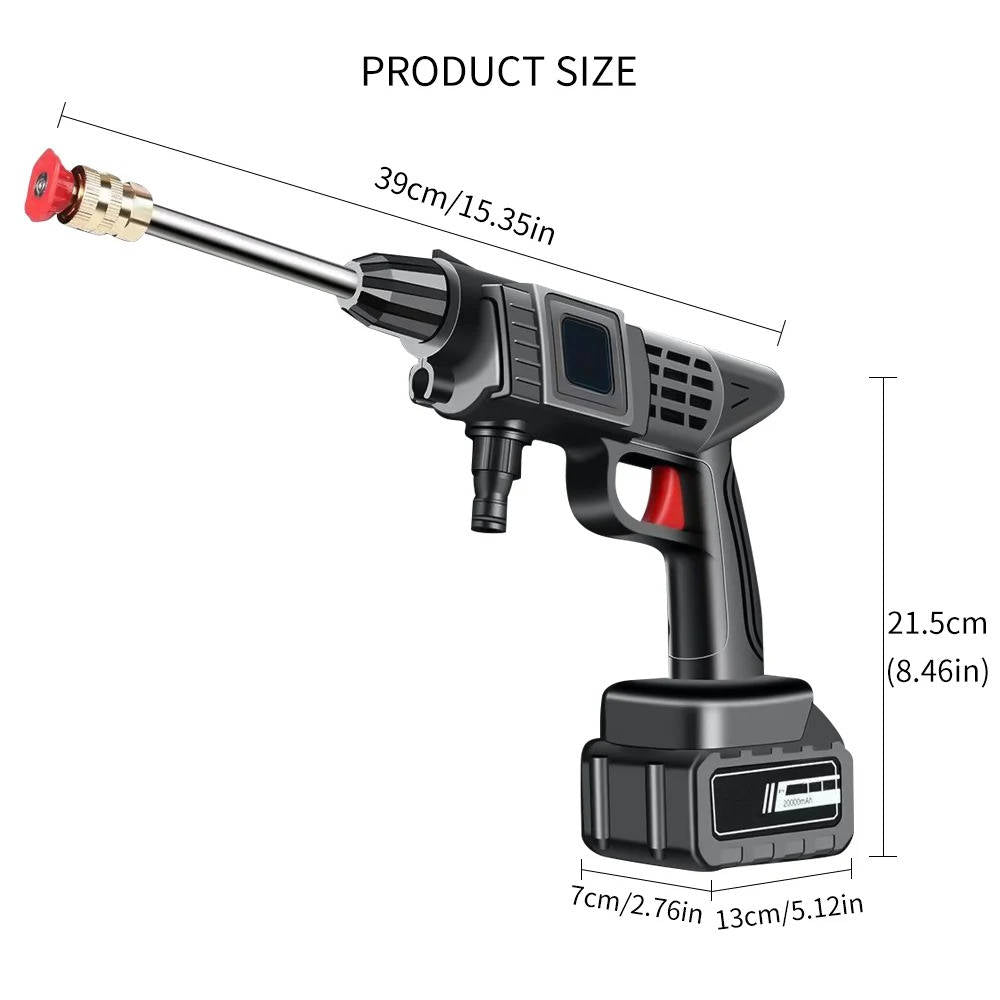 Cordless Portable High Pressure Spray Water Gun Set | Ideal for Cleaning Cars, Patios & Garden Furniture | Built for British Weather — Durable, Attractive Outdoor Design