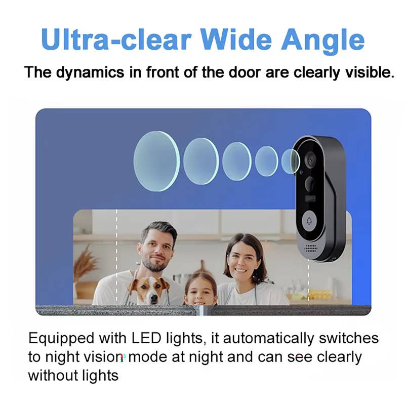 Wireless Smart Video Doorbell | No Subscription Needed | High Definition Camera Doorbell | Cleverly Designed for Everyday Use — You'll Wonder How You Managed Without It
