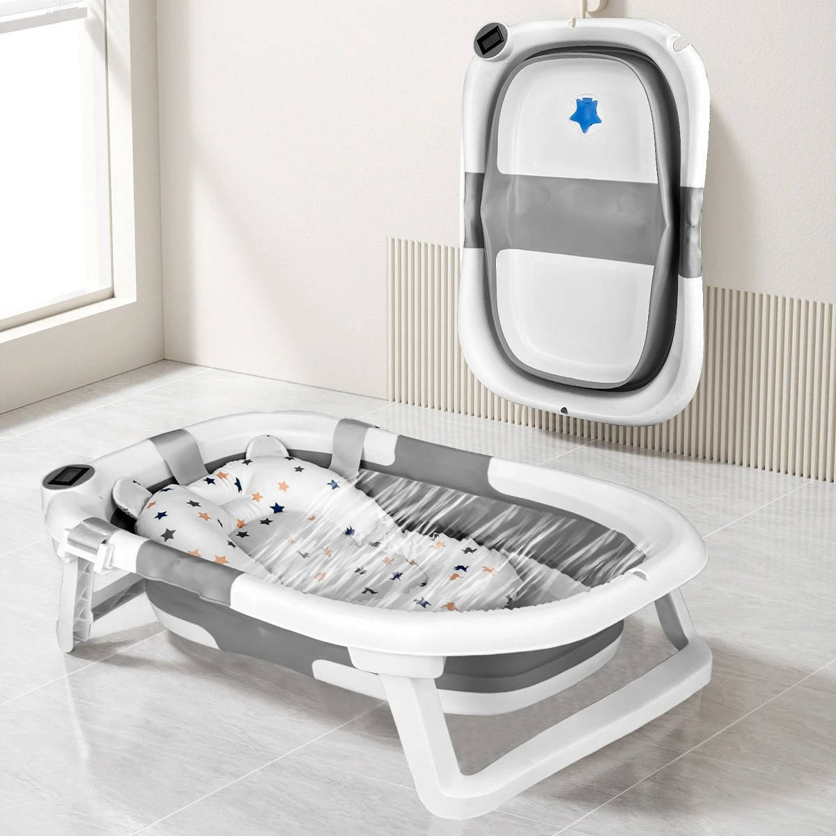 Foldable Newborn Bathing Tub | Thoughtfully Designed for Newborns, Infants & Growing Toddlers
