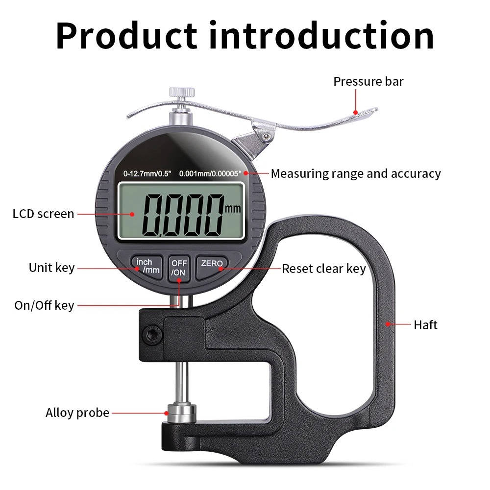 Thickness Gauge Measure Thickness Of Paper Cloth Metal 0.001mm | Outstanding Quality & Great Value — A Genuine Everyday Essential