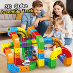 Magnetic Train Track Toy Set | Wooden Magnet Train Building Set for Kids — 51 or 81 Pieces