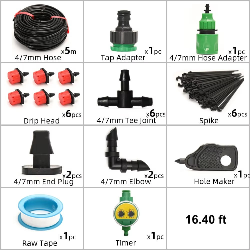 Drip Irrigation System With Automatic Timer | Easy-Care Garden Essential That Transforms Any Outdoor Space