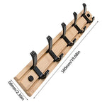 Wooden Wall-Mounted Coat Rack with Sliding Hooks | Effortlessly Stylish, Comfortable Clothing for Modern Everyday Wear