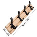 Wooden Wall-Mounted Coat Rack with Sliding Hooks | Effortlessly Stylish, Comfortable Clothing for Modern Everyday Wear