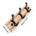 Wooden Wall-Mounted Coat Rack with Sliding Hooks | Effortlessly Stylish, Comfortable Clothing for Modern Everyday Wear