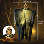 Glowing Skull Scary Outdoor Halloween Decorations — Set of Two | Some Decorations Are Just Décor — This One Becomes Part of Your Tradition