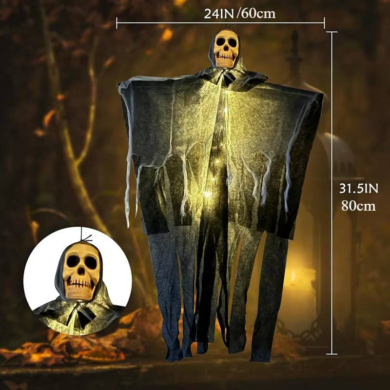 Glowing Skull Scary Outdoor Halloween Decorations — Set of Two | Some Decorations Are Just Décor — This One Becomes Part of Your Tradition