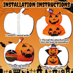 2 Pcs 3ft Halloween Collapsible Lighted In/Outdoor Pumpkin Garden Decoration | The Perfect Seasonal Touch for Your Home — or as a Thoughtful Gift