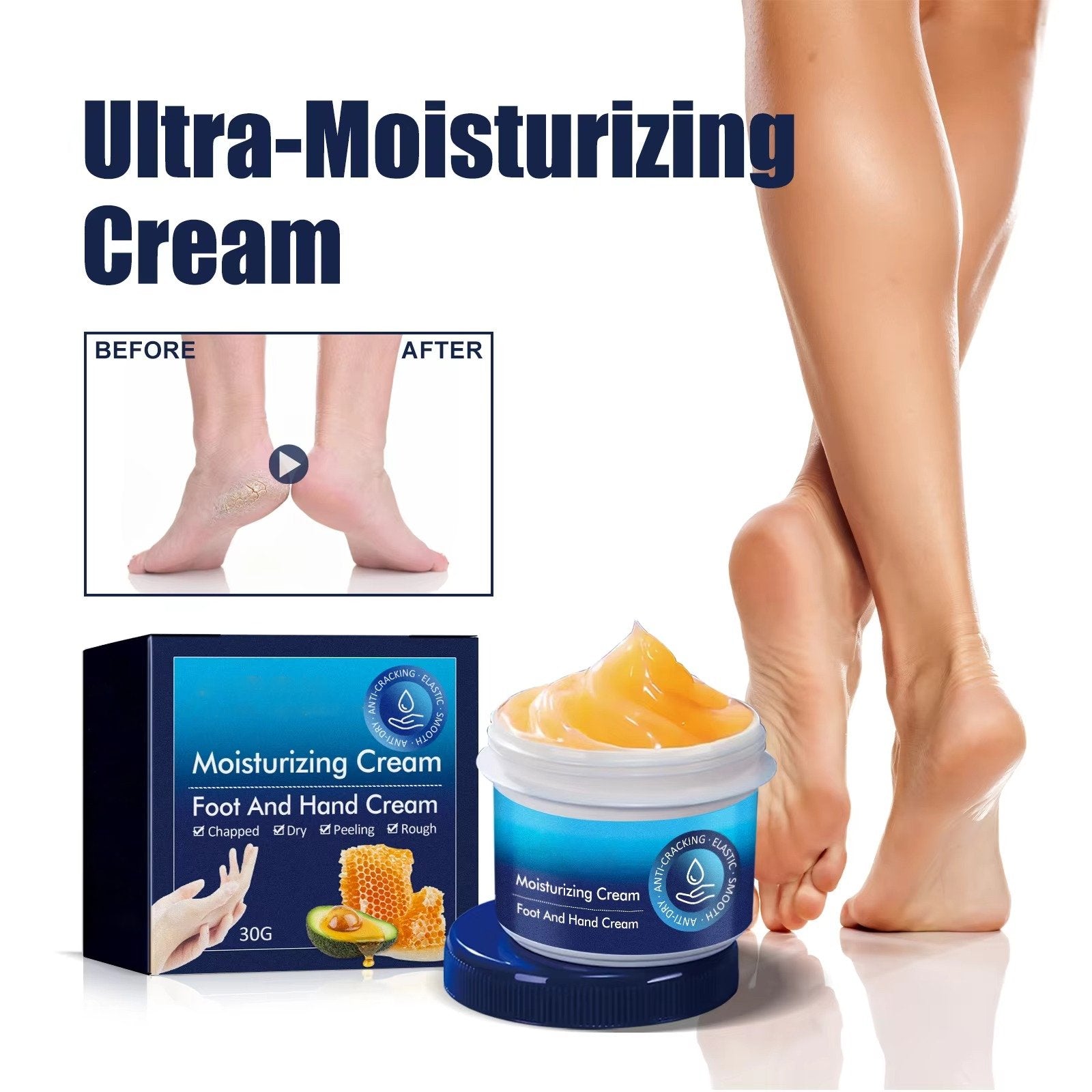 Cracked Foot Heel Treatment 3 Pack | Visible Results Skincare for Radiant, Hydrated, Healthy-Looking Skin