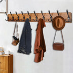 Wooden Wall-Mounted Coat Rack with 10 Hooks | Versatile, Premium-Quality Clothing — From Everyday to Every Occasion