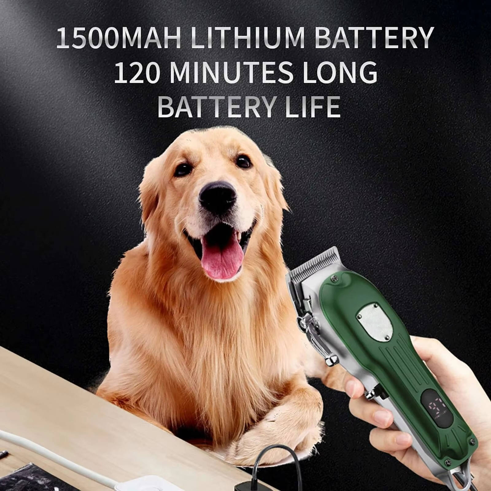 Professional Dog Hair Clipper All Metal Rechargeable | Designed for Happy, Healthy, Well-Loved Pets of Every Breed