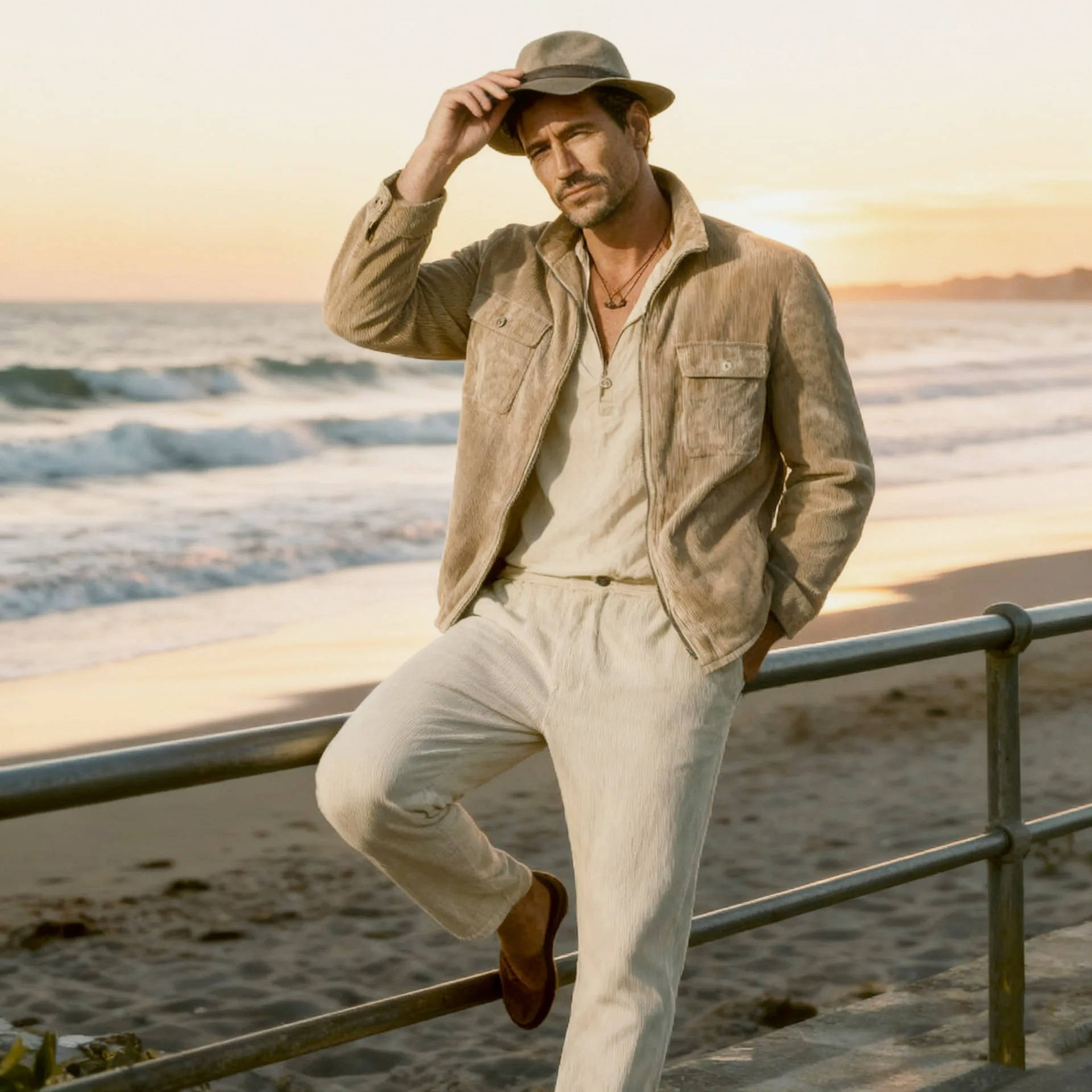 Men's Corduroy Casual Overshirt Jacket | Relaxed Fit Autumn & Winter Jacket for Men
