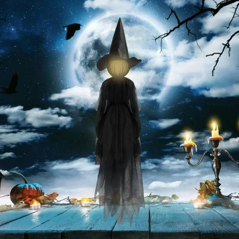 3PCS Indoor And Outdoor Halloween Decorations — Sound Activated Hand Holding Witch | The Perfect Seasonal Touch for Your Home — or as a Thoughtful Gift