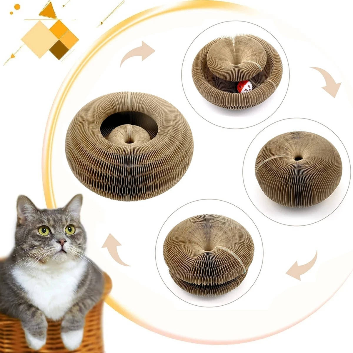 Cat Scratcher with Ball Track | Premium Pet Care — Safe, Durable & Trusted by Pet Owners Everywhere