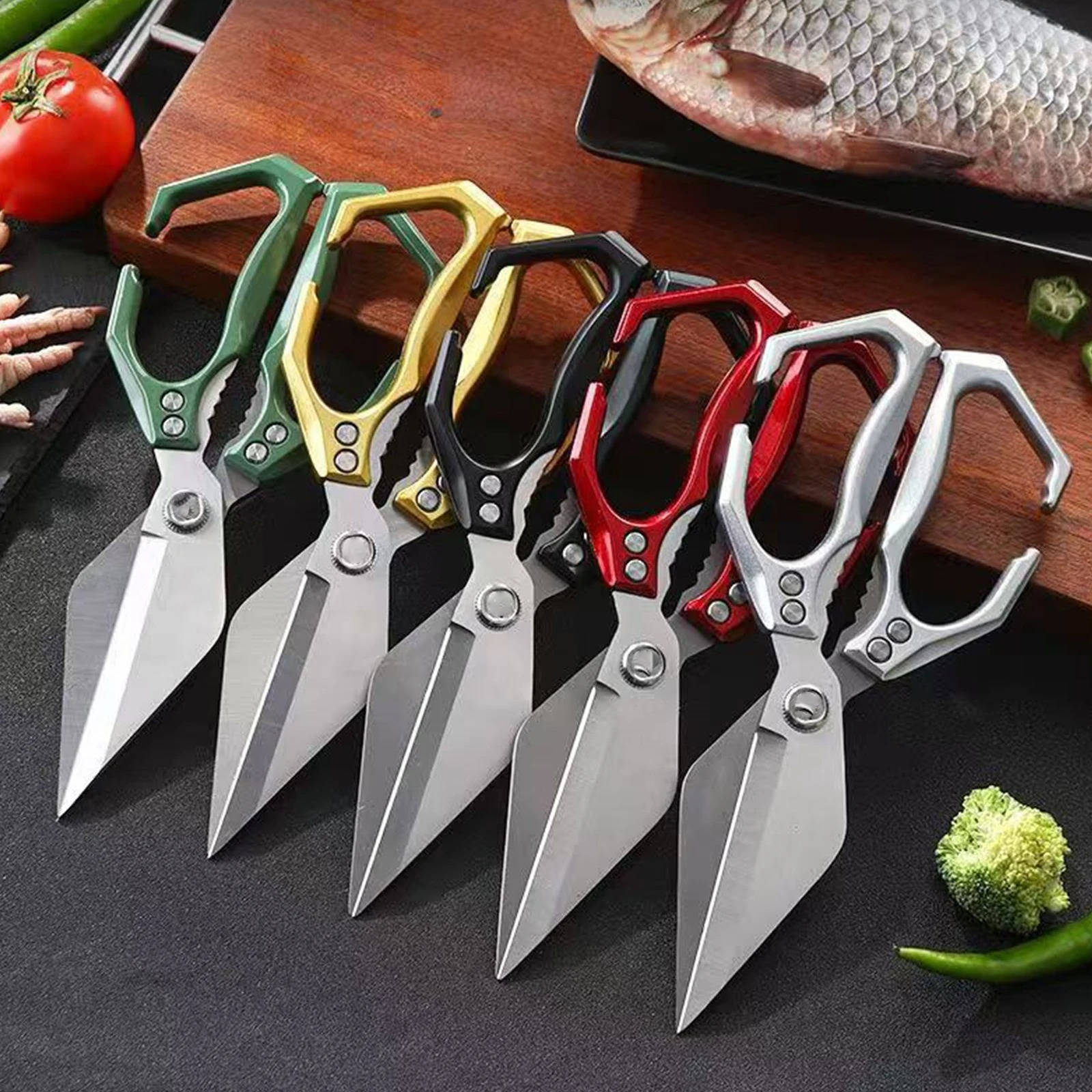 Heavy Duty Kitchen Shears | Multi-Purpose Kitchen Scissors for Meat, Poultry & Herbs