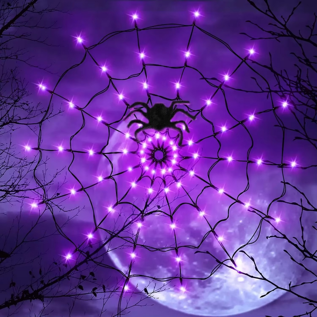 Halloween Spider Web Lights Outdoor | Bring the Magic of the Season into Your Home with This Beautiful Piece