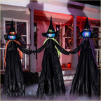 3PCS Indoor And Outdoor Halloween Decorations — Sound Activated Hand Holding Witch | The Perfect Seasonal Touch for Your Home — or as a Thoughtful Gift