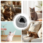 Winter Cat Bed | Warm Self-Warming Donut Pet Bed for Cats & Small Dogs
