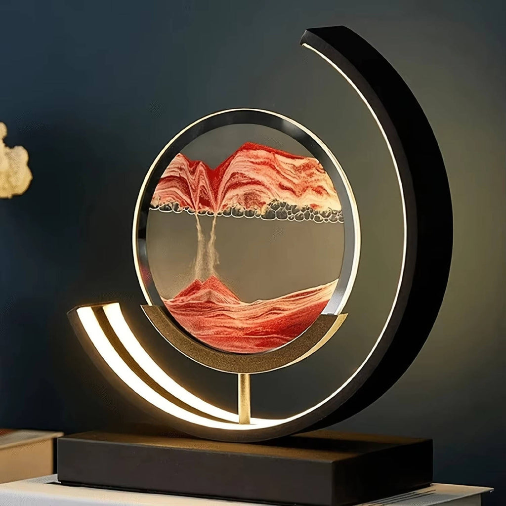 Moving Sand Art Picture | Dynamic Liquid Motion Desk Decoration — Unique Gift Idea