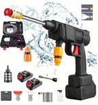 Cordless Portable High Pressure Spray Water Gun Set | Ideal for Cleaning Cars, Patios & Garden Furniture | Built for British Weather — Durable, Attractive Outdoor Design